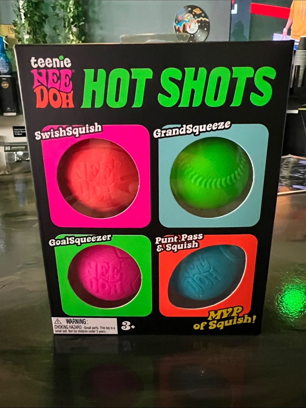 **AUTHENTIC** NeeDoh Hot Shots 4-Pack Squishy Sports Balls